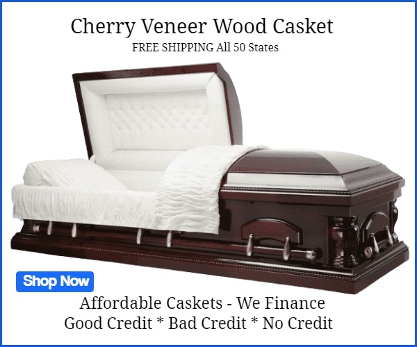 Casket Cherry Veneer Wood Casket Tranquil Eternity